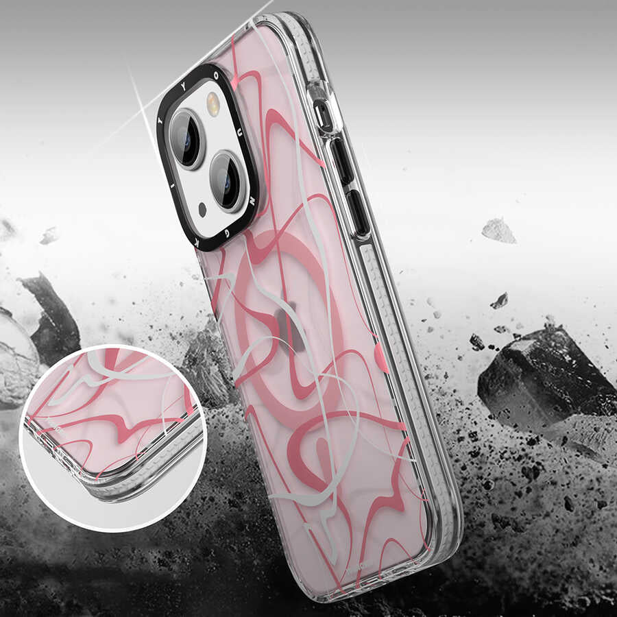 Youngkit Water-Ink Serisi iPhone 13 Magsafe Şarj Özellikli Telefon Kılıfı - 8 Youngkit Water-Ink Serisi iPhone 13 Magsafe Şarj Özellikli Telefon Kılıfı - 8